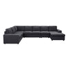 Fenie Modular Sectional Sofa | Reversible Chaise | Dark Gray | 147’’ BM334717