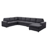 Fenie Modular Sectional Sofa | Reversible Chaise | Dark Gray | 147’’ BM334717