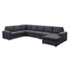 Fenie Modular Sectional Sofa | Reversible Chaise | Dark Gray | 147’’ BM334717
