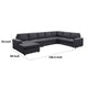 Fenie Modular Sectional Sofa | Reversible Chaise | Dark Gray | 147’’ BM334717