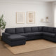 Fenie Modular Sectional Sofa | Reversible Chaise | Dark Gray | 147"