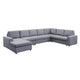 Fenie 7 Seat Reversible Modular Sectional Sofa Chaise | Gray | 147"