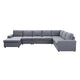 Fenie 7 Seat Reversible Modular Sectional Sofa Chaise | Gray | 147’’ BM334720