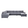Fenie 7 Seat Reversible Modular Sectional Sofa Chaise | Gray | 147’’ BM334720