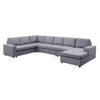 Fenie 7 Seat Reversible Modular Sectional Sofa Chaise | Gray | 147’’ BM334720