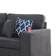 Nid L Shaped Sectional Sofa | Cupholder | Stone Gray Woven | 125’’ BM334739