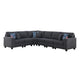 Nid Reversible RAF L Shaped Sectional Sofa | Stone Gray Woven | 125"
