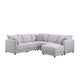 Lane Reversible L Shaped Sectional Sofa | Ottoman | Light Gray | 95"