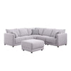 Lane L Shaped Sectional Sofa | Ottoman | 3 Pillows | Light Gray | 95’’ BM334750