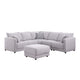 Lane L Shaped Sectional Sofa | Ottoman | 3 Pillows | Light Gray | 95’’ BM334750