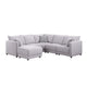 Lane L Shaped Sectional Sofa | Ottoman | 3 Pillows | Light Gray | 95"