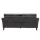Otto 3pc Set Sofa Loveseat Chair with 6 Pillows Dark Gray Woven