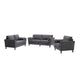 Otto 3pc Set Sofa, Loveseat, Chair with 6 Pillows, Dark Gray Woven