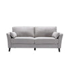 Otto 3pc Set Sofa Loveseat Chair with 6 Pillows Light Gray Woven BM334753