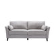 Otto 3pc Set Sofa Loveseat Chair with 6 Pillows Light Gray Woven BM334753