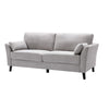 Otto 3pc Set Sofa Loveseat Chair with 6 Pillows Light Gray Woven BM334753