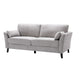 Otto 3pc Set Sofa Loveseat Chair with 6 Pillows Light Gray Woven BM334753