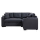 Nov Sectional Sleeper Sofa | 2 Pillows | USB Charge Black Faux Leather BM334765