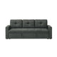 Biry Pull Out Sleeper Sofa Bed | Tufted Cushions | Dark Gray Fabric BM334767