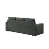 Biry Pull Out Sleeper Sofa Bed | Tufted Cushions | Dark Gray Fabric BM334767