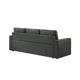 Biry Pull Out Sleeper Sofa Bed | Tufted Cushions | Dark Gray Fabric BM334767