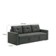 Biry Pull Out Sleeper Sofa Bed | Tufted Cushions | Dark Gray Fabric BM334767