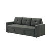 Biry Pull Out Sleeper Sofa Bed | Tufted Cushions | Dark Gray Fabric