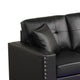 Renza Sectional Sofa Chaise with LED Lights | 2 Pillows | Black 74’’ BM334771