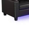 Renza Sectional Sofa Chaise with LED Lights | 2 Pillows | Black 74’’ BM334771
