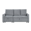 Swin Sofa w Pull Out Chaise and Storage | Gray Corduroy | 70’’ BM334772