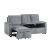 Swin Sofa w Pull Out Chaise and Storage | Gray Corduroy | 70’’ BM334772