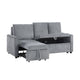 Swin Sofa w Pull Out Chaise and Storage | Gray Corduroy | 70’’ BM334772