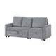 Swin Sofa w Pull Out Chaise and Storage | Gray Corduroy | 70’’ BM334772