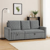 Swin Sofa w Pull Out Chaise and Storage | Gray Corduroy | 70"