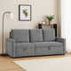 Swin Sofa w Pull Out Chaise and Storage | Gray Corduroy | 70"