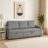 Swin Sofa w Pull Out Chaise and Storage | Gray Corduroy | 70"