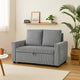 Swin Loveseat with Storage | Gray Corduroy | Soft Cushioned | 45"