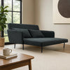 Linna Convertible Loveseat Sleeper | Modern Black | 2 Pillows | 61"