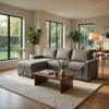 Nami Sleeper Sectional with Storage Chaise | Brown Flannel | 91"