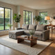 Nami Sleeper Sectional with Storage Chaise | Brown Flannel | 91"
