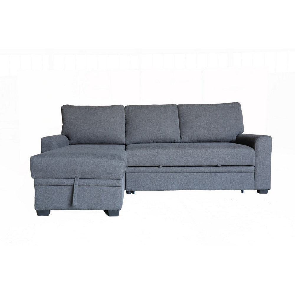 Nami Sleeper Sectional with Storage Chaise | Gray Flannel | 91’’ BM334781