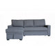 Nami Sleeper Sectional with Storage Chaise | Gray Flannel | 91’’ BM334781