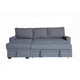 Nami Sleeper Sectional with Storage Chaise | Gray Flannel | 91’’ BM334781