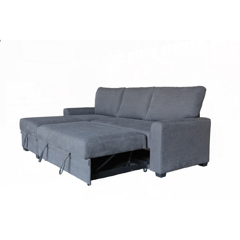Nami Sleeper Sectional with Storage Chaise | Gray Flannel | 91’’ BM334781