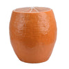 Accent Plant Stand | Orange Slice Themed Textured Design | 17" Top