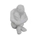 Roy Abstract Contemplative Man Figurine | White Resin Art 15"