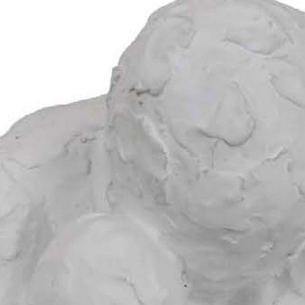 Roy Abstract Contemplative Man Figurine | White Resin Art 15’’
