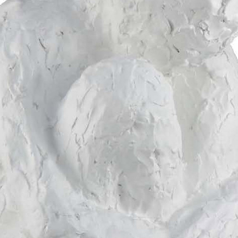 Roy Abstract Contemplative Man Figurine | White Resin Art | 27’’