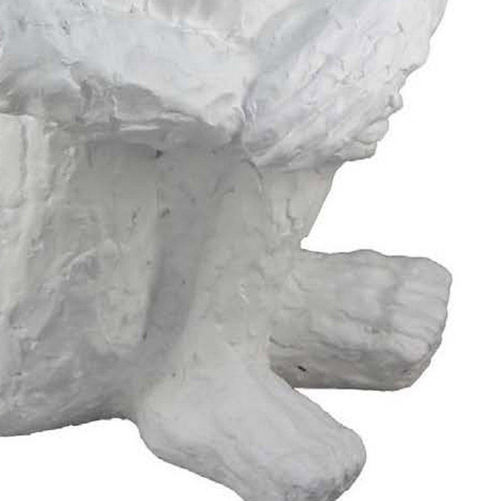 Roy Abstract Contemplative Man Figurine | White Resin Art | 27’’