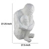 Roy Abstract Contemplative Man Figurine | White Resin Art | 27’’